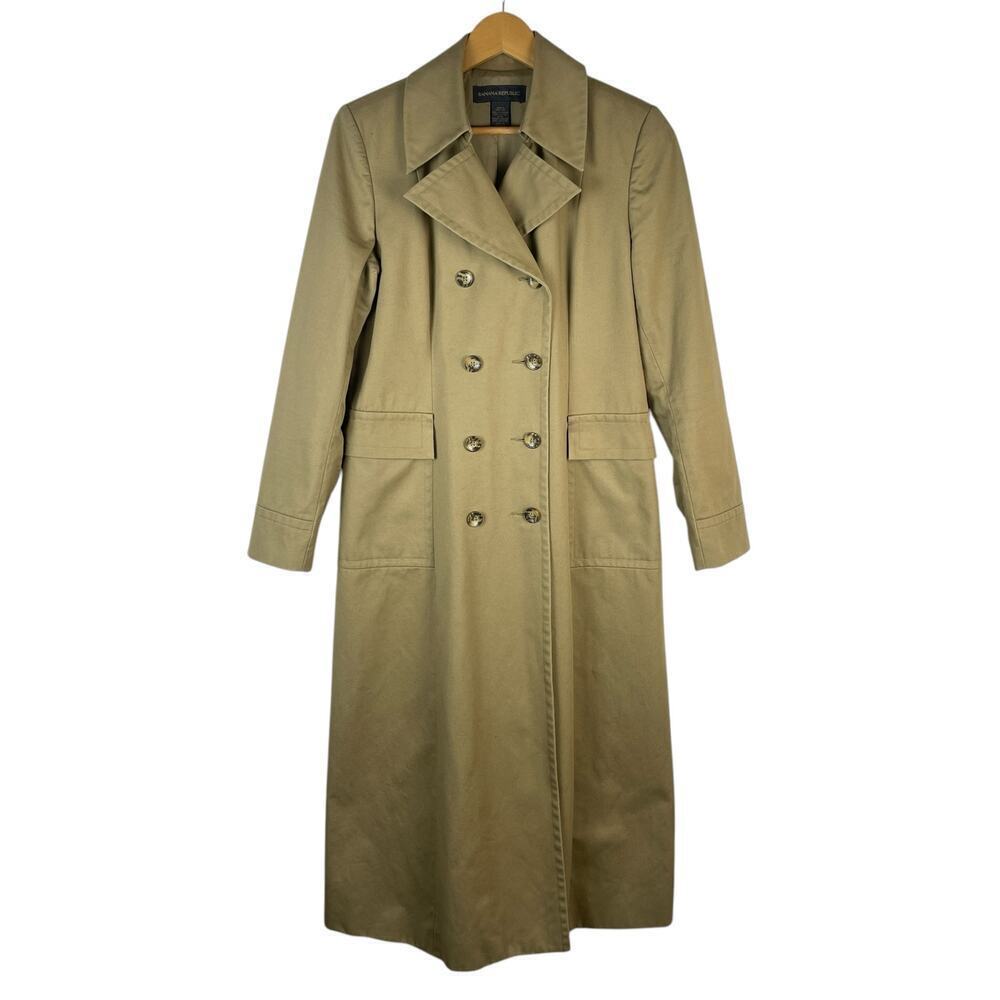 Banana Republic Tan MEDIUM Double-Breasted Trench Coat
